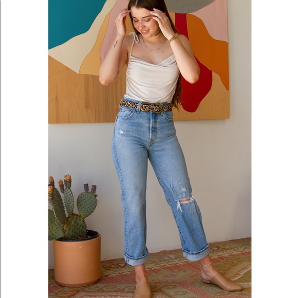 Nwt Levis Ribcage Straight Ankle Jeans 